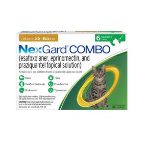 قطره ضد انگل، کک و کنه گربه نکس گارد کمبو NexGard مناسب 2.5 تا 7.5 کیلو
