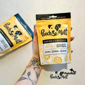 تشویقی سگ پروبیوتیکی Pooch & Mutt | میگو و نارگیل | هایپو آلرژی و تقویت پوست و مو Pooch & Mutt Skin & Coat Probiotic Meaty Treats For Dogs