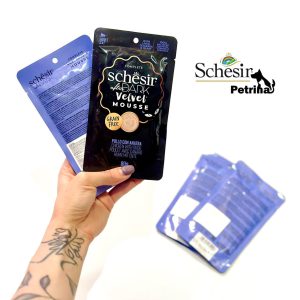پوچ گربه SCHESIR Dark فیله مرغ و اردک | 80 گرم SCHESIR After Dark Chicken With Duck in mousse 80g for adults Cats
