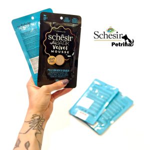 پوچ گربه SCHESIR Dark فیله مرغ و تخم بلدرچین| 80 گرم SCHESIR After Dark Chicken With Quail Egg in mousse 80g for adults Cats
