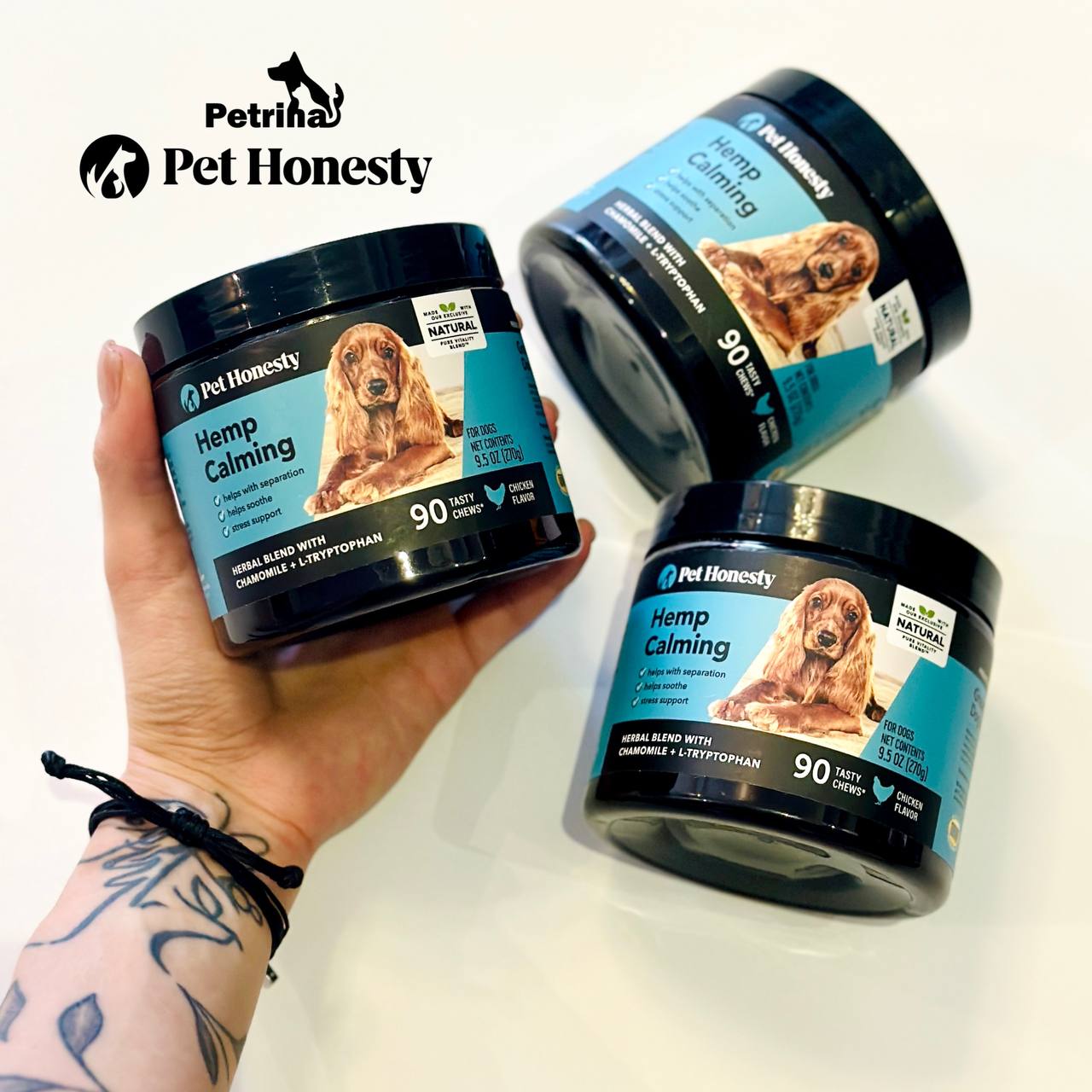 Pet Honesty Hemp Calming مکمل آرامشبخش و ضد استرس سگ Hemp Calming برند Pet Honesty طبیعی - مناسب همه نژادها