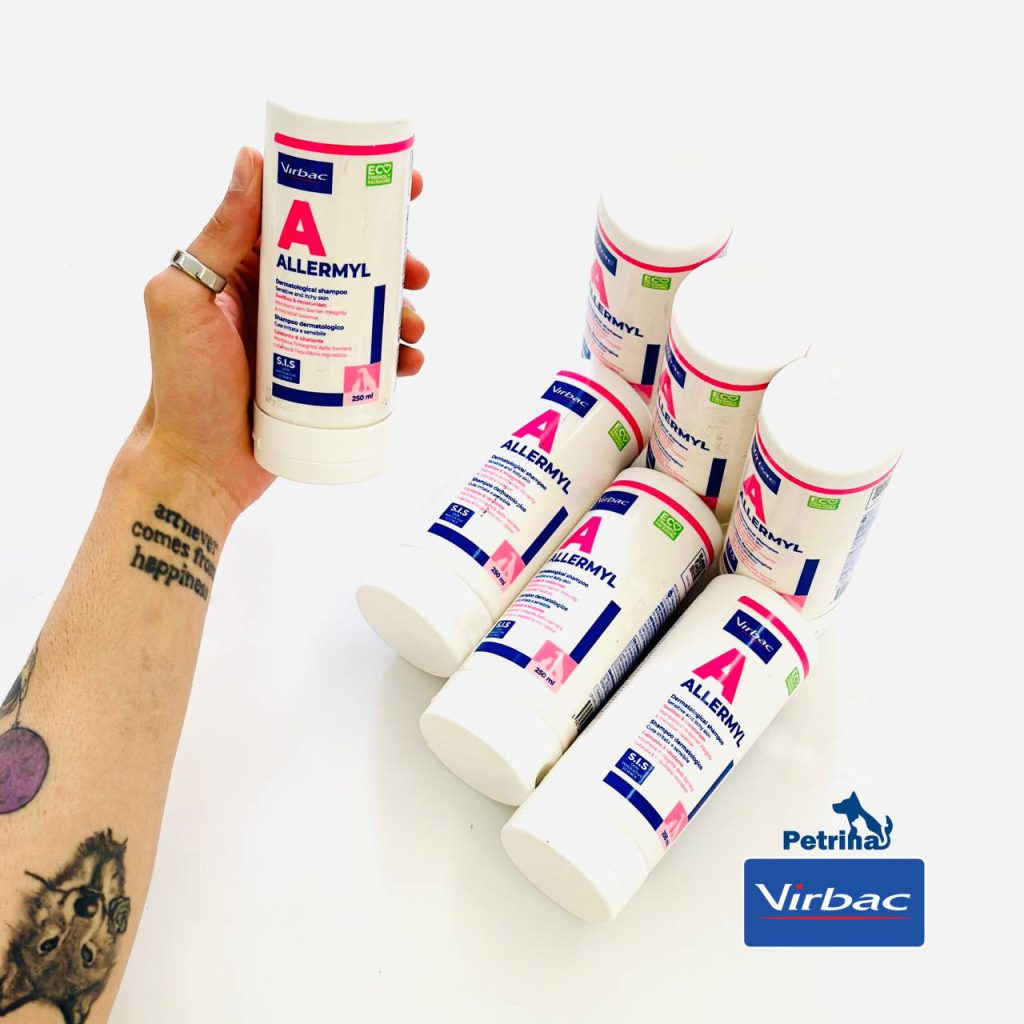 شامپوی ضد آلرژی و حساسیت سگ و گربه Allermyl برند Virbac | همه نژادها | 250 ml Virbac Allermyl Shampoo for Dogs and Cats with sensitive and itchy skin