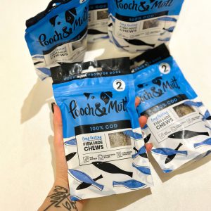 تشویقی دنتال سگ Pooch & Mutt | ضد حساسیت و زمانبر طولانی مدت با ماهی کاد 1 تشویقی دنتال سگ Pooch & Mutt | زمانبر طولانی مدت با ماهی کاد Pooch & Mutt Long-Lasting Fish Hide Chews