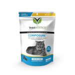 آرامش‌بخش طبیعی و فوری گربه برند وتری ساینس | طعم مرغ | 30 عدد Composure™ Calming Supplement for Cats - Chew - Chicken Flavor 30 Count Chews