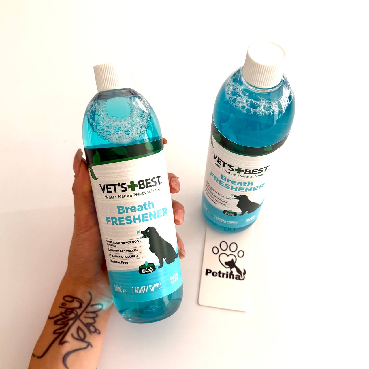 Vet's Best Dental Breath Freshener محلول تمیز کننده دندان سگ و گربه برند وتس بست | خوراکی و بدون نیاز به مسواک | 500 میل | Vet's Best Dental Vet's Best Dental Breath Freshener