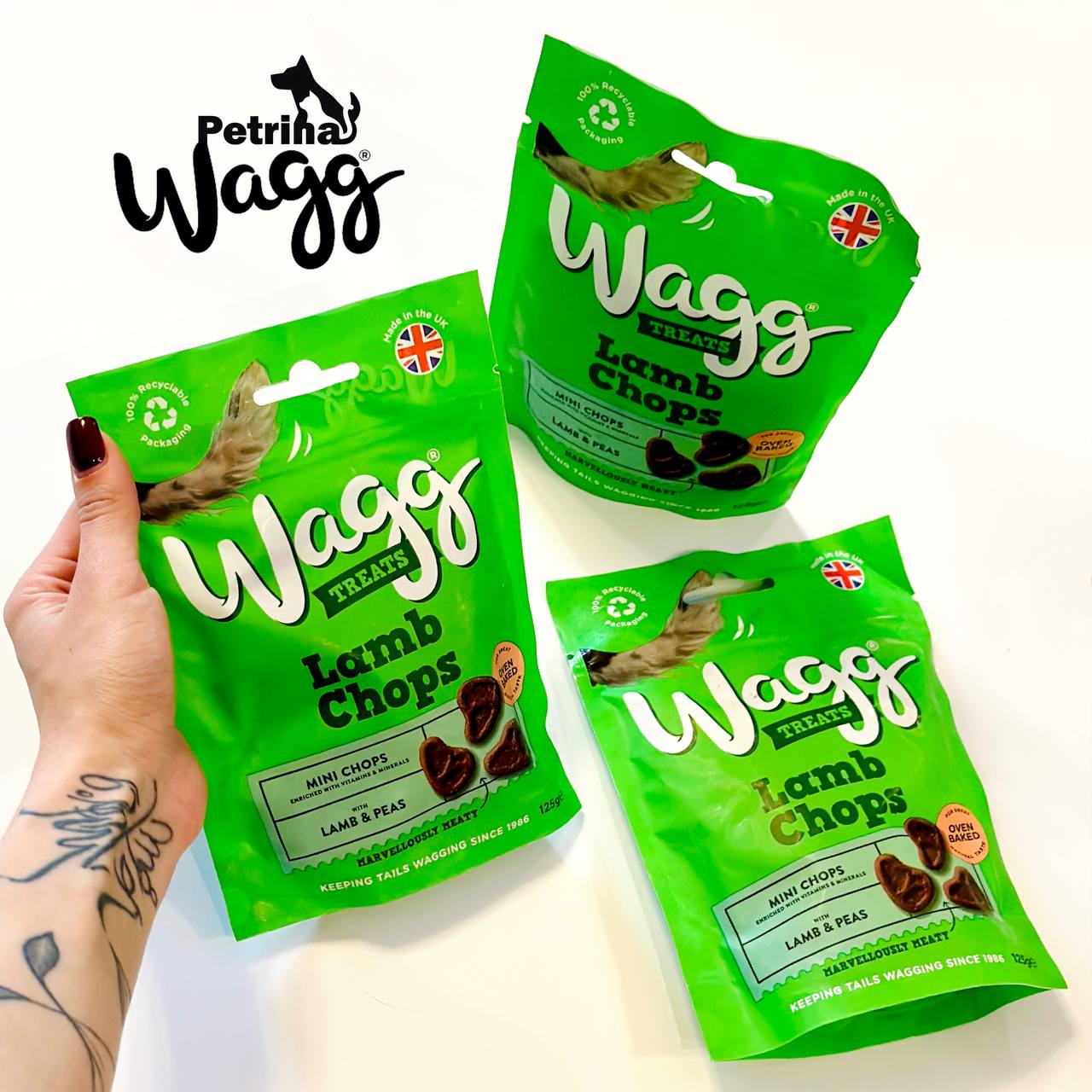 Wagg Mini Lamb Chops with Lamb & Peas تشویقی سگ (آموزشی) برند Wagg | گوشت بره و نخود فرنگی