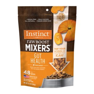 میکسر غذای سگ اینستینکت (گوارش سالم) | فریز-دراید با گوشت مرغ بدون قفس Instinct® dog Food Raw Boost Mixers Gut Health