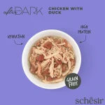 کنسرو گربه SCHESIR Dark فیله مرغ و اردک | 80 گرم SCHESIR After Dark Chicken With Duck in broth 80g in can Food for adults