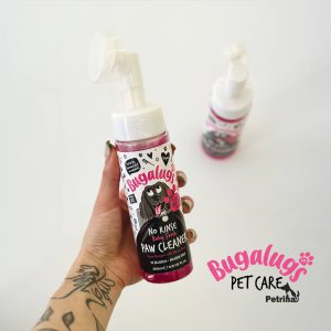 فوم تمیز‌کننده پنجه سگ و گربه Bugalugs (انگلیسی)، ضد خارش و حساسیت | 100% طبیعی و وگان | 200 میل Baby Fresh No Rinse Paw Cleaner for Dogs & Cats