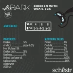 کنسرو گربه SCHESIR Dark فیله مرغ و تخم بلدرچین | 80 گرم  SCHESIR After Dark Chicken With Quail Egg in paté 80g in can Food for adults