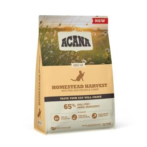 غذای گربه خانگی آکانا | گوشت مرغ ارگانیک، بوقلمون و اردک (1/8 کیلو) Acana Homestead Harvest Dry Cat Food