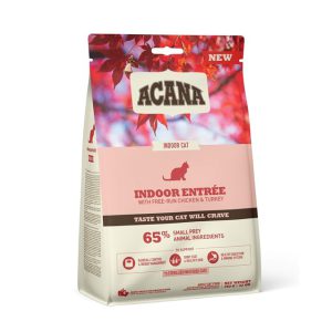 غذای گربه خانگی آکانا | گوشت مرغ ارگانیک، بوقلمون، خرگوش و شاه ماهی Acana Indoor Entrée Recipe with Poultry & Fish Dry Cat Food