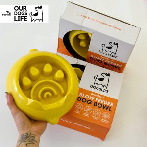 ظرف آرام‌خور سگ (انگلیسی) برند OurDogsLife | ساخته شده با بامبو OurDogsLife Slow Feeder Dog Bowl