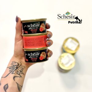 کنسرو گربه SCHESIR Dark فیله مرغ و گوشت گاو | 80 گرم SCHESIR After Dark Chicken With Beef in paté 80g in can Food for adults