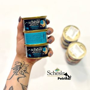 کنسرو گربه SCHESIR Dark فیله مرغ و تخم بلدرچین | 80 گرم  SCHESIR After Dark Chicken With Quail Egg in paté 80g in can Food for adults