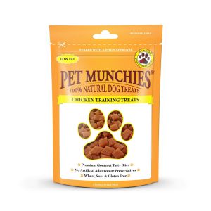 تشویقی سگ (آموزشی) پت مانچیز | کم چرب و 100% طبیعی | سینه مرغ Pet Munchies Chicken Dog Training Treats 50g