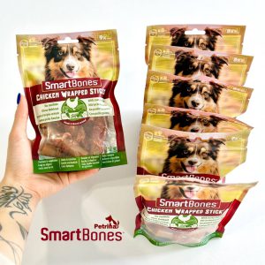 تشویقی دنتال سگ اسمارت بونز | 9 عدد (رول مرغ و سبزیجات) | SmartBones® Chicken Wrapped 1 تشویقی دنتال سگ اسمارت بونز | 9 عدد (رول مرغ و سبزیجات) | SmartBones® Chicken Wrapped SmartBones® Chicken Wrapped Sticks MiniSmartBones® Chicken Wrapped Sticks Mini