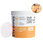 پد تمیزکننده چشم سگ برند DOGS LIFE (انگلیسی) | عصاره آلوئه ورا و بابونه (100 عدد) OurDogsLife Dog Ear Wipes