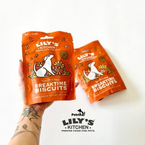 تشویقی سگ بیسکوییتی لیلیز کیچن (موز و کره بادام زمینی) | ارگانیک و بدون غلات LILIY's KITCHEN Organic Breaktime Biscuits