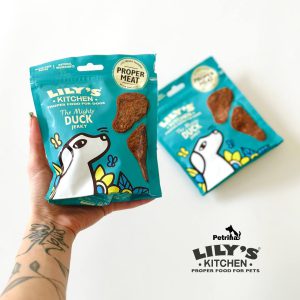تشویقی سگ لیلیز کیچن گوشت اردک | ارگانیک و بدون غلات LILIY's KITCHEN The Mighty Duck Mini Jerky