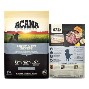 غذای خشک سگ آکانا لایت فیت | کم چربی و مناسب کنترل وزن (2و 11/4 کیلو) ACANA Light & Fit Recipe Dry Dog Food