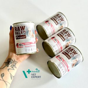 کنسرو سگ برند وت اکسپرت گوشت خوک - طبیعی و بدون غلات (400 گرم) | VetExpert Vet Expert RAW PALEO PORK WET