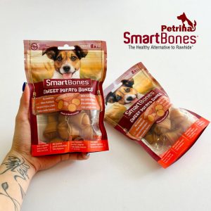 تشویقی دنتال سگ اسمارت بونز با طعم سیب زمینی شیرین - گرهای (8 عدد) | SmartBones Sweet Potato 1 تشویقی دنتال سگ اسمارت بونز با طعم سیب زمینی شیرین - گره ای (8 عدد) | SmartBones Sweet Potato