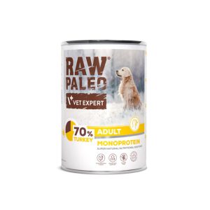 کنسرو سگ برند وت اکسپرت گوشت بوقلمون- طبیعی و بدون غلات (400 گرم) | VetExpert Vet Expert RAW PALEO TURKEY WET