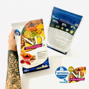 غذای خشک سگ فارمینا N&D Tropical با گوشت بره و میوه‌های استوایی | جثه کوچک | 1/5 کیلو N&D Tropical Selection Canine Lamb