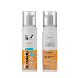 شامپوی خشک سگ برند انگلیسی DOGS LIFE | بدون نیاز به آبکشی | عصاره نارگیل | 200 ml DogsLife Waterless Coconut Foam Shampoo 200ml