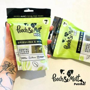 تشویقی دنتال سگ مینی Pooch & Mutt | ضد جرم و تارتار با اسپرولینا و نعناع (7 عدد) 1