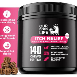 مکمل طبیعی ضد حساسیت و خارش سگ (140 عدد) برند انگلیسی OurDogsLife OurDogsLife Itch & Allergy Relief Supplement