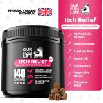 مکمل طبیعی ضد حساسیت و خارش سگ (140 عدد) برند انگلیسی OurDogsLife OurDogsLife Itch & Allergy Relief Supplement