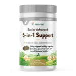 مولتی ویتامین سگ مسن نچر وت (آمریکایی) |سلامت اعضای حیاتی بدن | 120 عدد | Senior Advanced 5-in-1 NaturVet Senior Advanced 5-in-1 Support Soft Chews