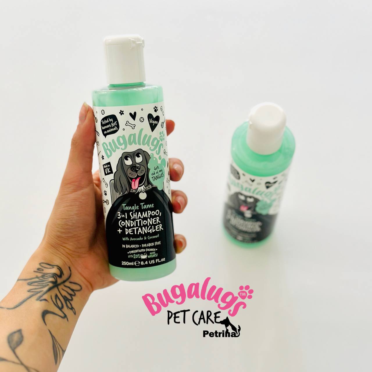 Bugalugs 3 in 1 Tangle Tame Dog Shampoo, Conditioner & Detangler