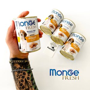 کنسرو سگ مونژه Monge Fresh تکه‌های مرغ | طبیعی | 400 گرم Monge Fresh Adult Dog Chunks in Loaf with Chicken for Dogs