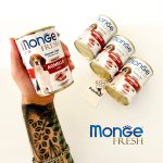 کنسرو سگ مونژه Monge Fresh تکه‌های گوشت بره| طبیعی | 400 گرم Monge Fresh Adult Dog Chunks in Loaf with Lamb