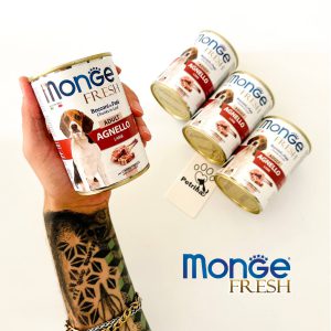 کنسرو سگ مونژه Monge Fresh تکه‌های گوشت بره| طبیعی | 400 گرم Monge Fresh Adult Dog Chunks in Loaf with Lamb