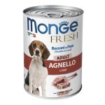 کنسرو سگ مونژه Monge Fresh تکه‌های گوشت بره| طبیعی | 400 گرم Monge Fresh Adult Dog Chunks in Loaf with Lamb