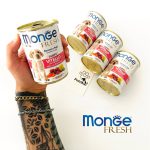 کنسرو توله سگ مونژه Monge Fresh تکه‌های گوشت گوساله و سبزیجات | طبیعی | 400 گرم Monge Fresh Puppy Dog Chunks in Loaf Veal with Vegetables