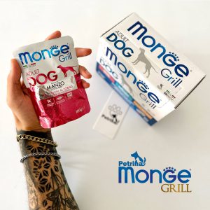 وچ سگ مونژه گریل گوشت گوساله | بدون غلات | 100 گرم Monge Grill Adult Dog Chunkies rich in Beef