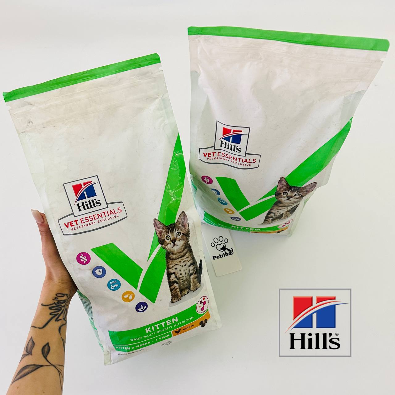 Multi-Benefit Dry Kitten Food with Chicken Hill's Vet Essentials غذای خشک بچه گربه هیلز | مناسب گربه باردار/شیرده | 2 کیلو | Multi-Benefit Kitten Food Multi-Benefit Dry Kitten Food with Chicken Hill's Vet Essentials