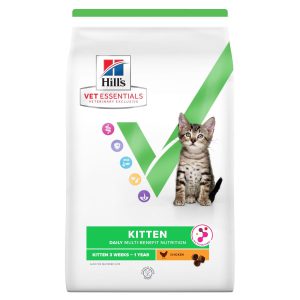 غذای خشک بچه گربه هیلز چند مزیته (مولتی بنفیت) | 2 کیلو | Multi-Benefit Kitten Food Multi-Benefit Dry Kitten Food with Chicken Hill's Vet Essentials