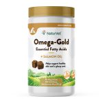 مکمل تقویت پوست و موی سگ و گربه امگا گُلد نچر وت (آمریکایی) | 180 عدد NaturVet® OMEGA-GOLD Soft Chews for Dogs and Cats