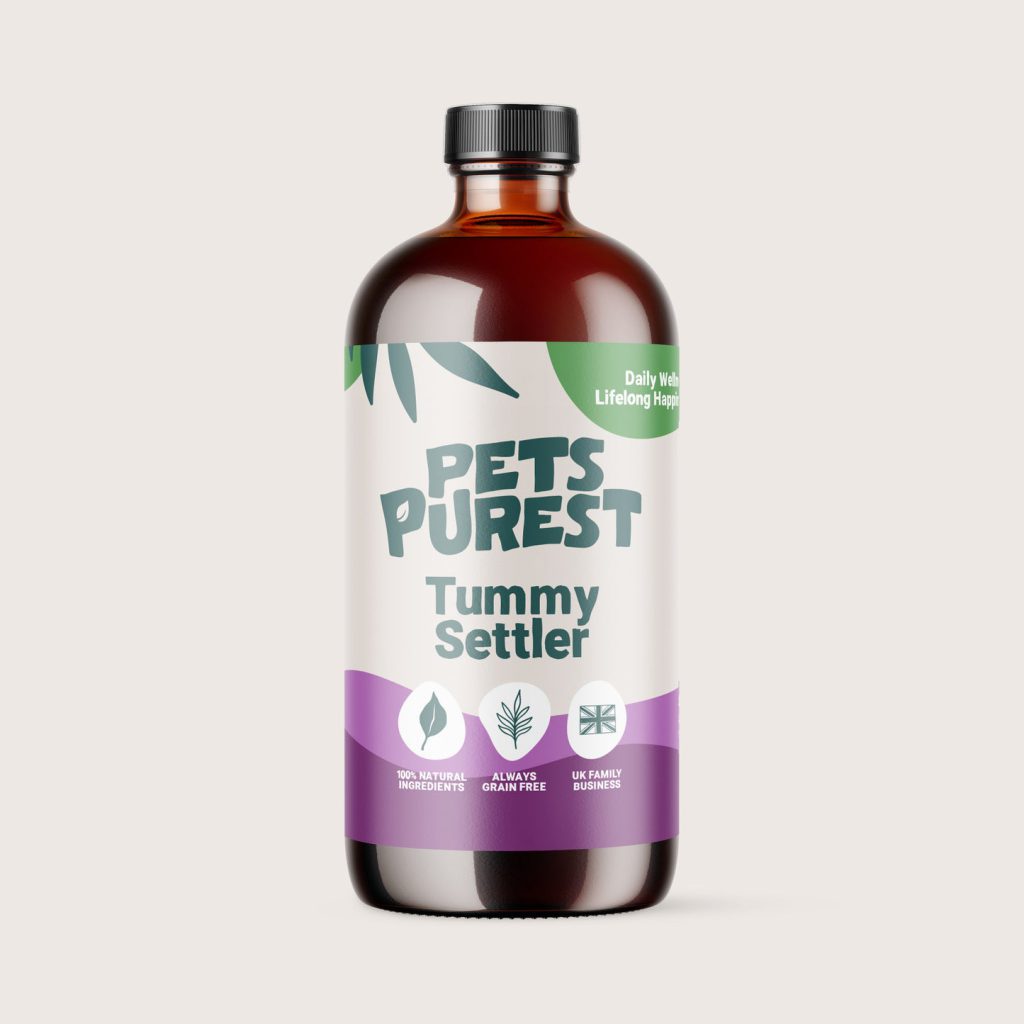 شربت ضد اسهال سگ و گربه Tummy Settler برند Pets Purest (انگلیسی) | آرامش بخش معده | حجم 250 میل Pets Purest Natural Tummy Settler 250ml