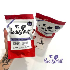 مکمل طبیعی میکروبایوم سگ انگلیسی Pooch&Mutt (پروبیوتیک و پری بیوتیک) | Microbiome Support Pooch & Mutt – Microbiome Support Supplement