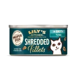 کنسرو گربه عقیم شده Lily's Kitchen | تن ماهی در آبگوشت | طبیعی و بدون غلات (70 گرم) Lily’s Kitchen Tuna Shredded Fillets in Broth (70g)