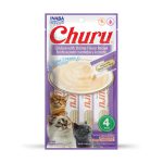 تشویقی گربه Inaba Churu با طعم مرغ و میگو | بدون غلات - کم کالری، بافت کرمی، لیسیدنی | غنی شده با تائورین و وییتامین E Churu Chicken with Shrimp Flavor Recipe | Creamy Treats