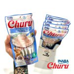 تشویقی گربه Inaba Churu با ماهی تن | بدون غلات - کم کالری، بافت کرمی، لیسیدنی | غنی شده با تائورین و ویتامین E Churu Churu Tuna Recipe | Creamy Treats