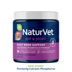 پودر تقویت استخوان و مفاصل سگ نچر وت (آمریکایی) | کلسیم، فسفر ویتامین D NaturVet® Daily Bone Support Powder (formerly Calcium-Phosphorus)NaturVet® Daily Bone Support Powder (formerly Calcium-Phosphorus)